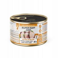 Šunų maistas Super Rafi Mini Small Breed putpeliena ir anties kepenėlės 185 g