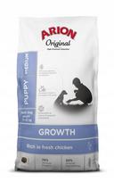 Sausas pašaras šuniukams ARION Original Growth Puppy Medium Chicken, 12 kg
