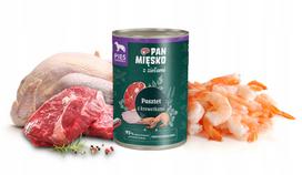 Šunų paštetas su žolelėmis ir krevetėmis PAN MIĘSKO 400g