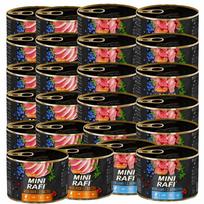 Šunų konservai Rafi MINI su antiena ir ėriena, 185 g x 24