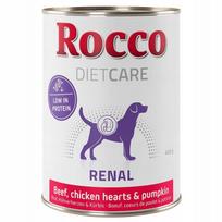 Šunų konservai ROCCO Diet Care Renal su vištienos širdimis, jautiena ir moliūgu 400 g
