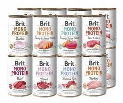 Šunų konservai BRIT Mono Protein MIX, hipoalerginiai, 16x400g