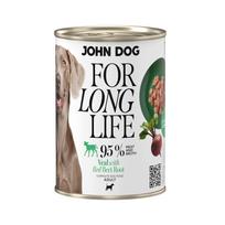 Šunų ėdalas John Dog for Long Life, veršiena su burokėliais, 400 g