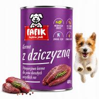 Šunų konservai su elniena FAFIK 400g