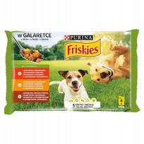 Šunų ėdalas Purina FRISKIES Adult su mėsa drebučiuose (4x85g)