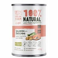 Šunų maistas Fresh Farm Superfood su lašiša, cukinijomis ir saldžiomis bulvėmis 400g