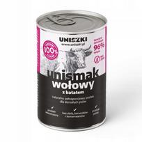 Šunų konservai Uniszki Unismak 400g su jautiena ir batatais, be grūdų