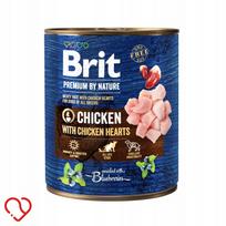 Sausas maistas katėms Brit Premium by Nature su vištiena ir vištienos širdelėmis 800g