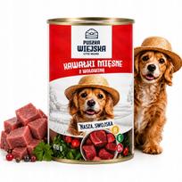 Šunų konservai jautiena, 415 g, mėsos gabaliukai