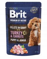 Šunų filė Brit Premium By Nature Puppy & Junior su kalakutiena ir morkomis, 85 g