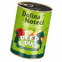 Šunų ėdalas DOLINA NOTECI PREMIUM SUPERFOOD, elniena ir antis, 400g