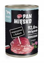 Šunų konservai Pan Mięsko su kiauliena ir šerniena, 400 g