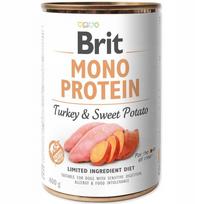 Šunų konservai Brit Mono Protein 400 g, kalakutiena su saldžiąja bulve