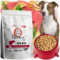 Šunų ėdalas Optimus Canis Premium didelių veislių su jautiena ir bulvėmis 4 kg
