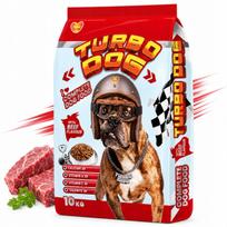 Sausas šunų maistas TURBO DOG, jautienos skonio, su vitaminais, 10 kg