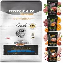 Šunų maistas EUPHORIA Fresh Salmon Hypoallergenic, 8 kg + 4x SACHET