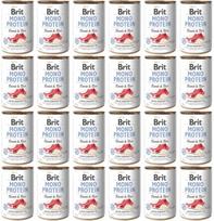 Šunų ėdalas Brit Mono Protein Lamb & Rice, 24 x 400 g konservai