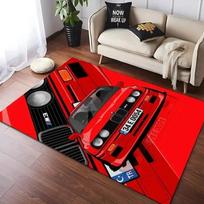 Racing Car Pattern Carpet for Man Cave Bedroom Living Room Home Sofa Decoration Washable Rug Kid Play Decor Floor Big Size Mat 40x60cm black