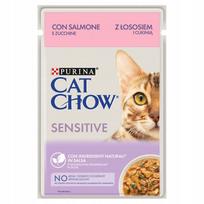 Katėms skirtas pašaras PURINA CAT CHOW Sensitive su lašiša ir cukinija 85g