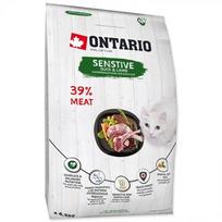 Katėms skirtas pašaras ONTARIO CAT SENSITIVE DERMA LAMB DUCK 6,5 kg