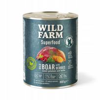 Šunų maistas WILD FARM Superfood Wild Boar 800g be grūdų