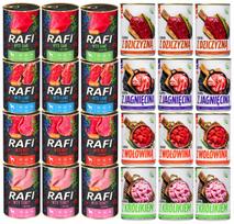 Šlapias šunų ėdalas RAFI x TUF TUF, rinkinys, 24 x 400 g