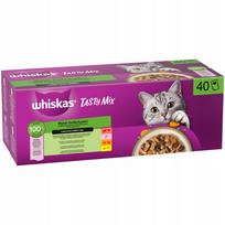 Šlapias kačių maistas Whiskas Tasty Mix 40x85g padaže