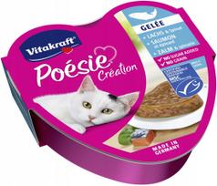 Šlapias kačių maistas VITAKRAFT Poesie Salmon Jelly su špinatais 85 g