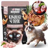 Šlapias kačių maistas, vištiena ir putpelė, 85 g
