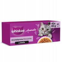 Šlapias kačių ėdalas WHISKAS, aromatinis, maišeliuose, 40x85g
