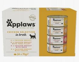 Šlapi kačių ėdalas Applaws su vištiena sultinyje, 24x70g