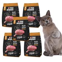 Sausas veršienos ir antienos pašaras PAN MIĘSKO, 5x400g