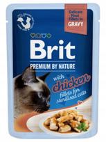 Kačių pašaras BRIT PREMIUM Adult Sterilised su vištiena, 85 g