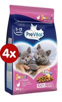 Sausas kačių maistas PREVITAL junior su vištiena 4 x 950 g