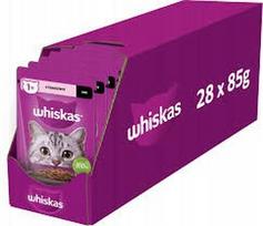 Kačių maistas Whiskas su lašiša, 28 x 85 g