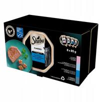 Šlapių kačių pašaras SHEBA Classics su žuvies skoniu, 8x85 g