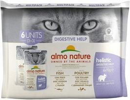Katinų pašaro rinkinys Almo Nature Multipack Digestive, 3 x žuvies, 3 x paukštienos, 6 x 70 g
