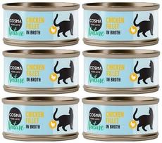 Šlapi maistas katėms Cosma Nature su vištienos filė 6x70g