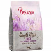 Sausas kačių maistas Purizon Single Meat antiena su levandų žiedais 400g