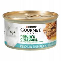 Kačių konservai GOURMET Nature's Creations TUNA su pomidorais ir ryžiais 85g