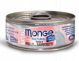 Šlapias kačių maistas Monge Natural Tuna Chicken and Shrimp 80 g
