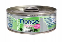 Šlapias kačių ėdalas MONGE DELICATE su vištiena ir smidrais 80 g