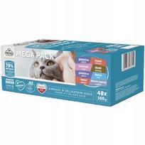 Katinų pašaras Frendi MEGA PACK žuvies gabaliukai padaže 48x100g