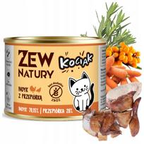 Šlapi kačių konservai su kalakutiena ir putpele, 185 g, Zew Natury