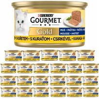 Šlapias kačių maistas Gourmet be cukraus su vištiena ir prebiotikais 85 g