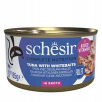 Katinų ėdalas Schesir C&B su tunu ir ančiuviais sultinyje 85 g