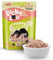 Katinų pašaras Lucky Lou Extrafood tunas ir krevetės drebučiuose, 70g