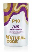 Katėms skirtas pašaras Natural Code P10 su tunu ir jauna žuvimi, 70 g