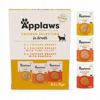 Šlapi kačių pašaro rinkinys APPLAWS Tasting mix su vištiena sultinyje 6x70g