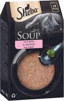 SHEBA SOUP sultinys katėms su lašiša 4x40g